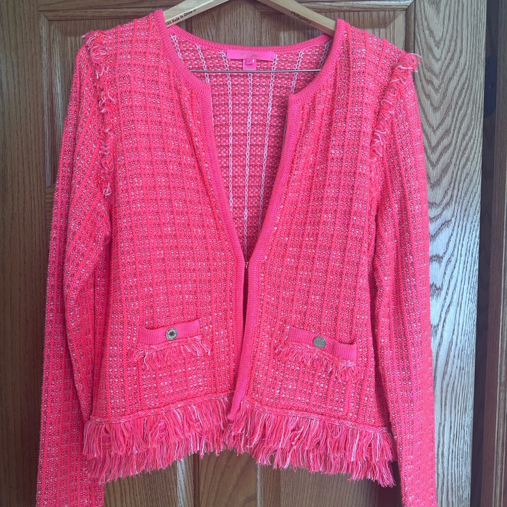 Lilly Pulitzer Simora Fringe Cardigan NWOT